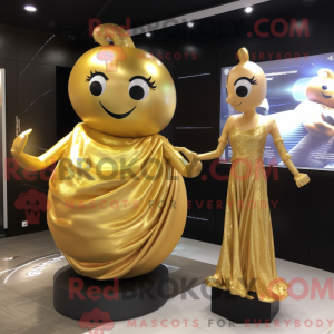Gold Gyro mascot costume...