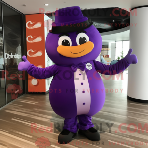Purple Donut mascot costume...