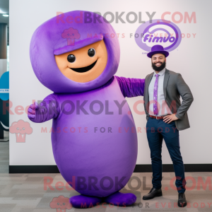 Purple Donut mascot costume...