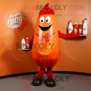 Orange flaske ketchup...