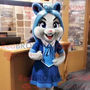 Blå Chipmunk maskot kostume...