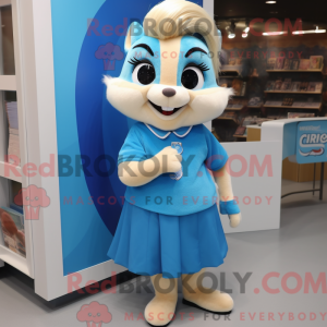 Blå Chipmunk maskot kostume...