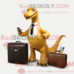 Gold Diplodocus mascot...