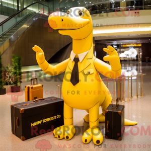 Gold Diplodocus mascot...