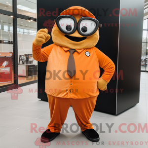 Rust Orange maskot kostume...