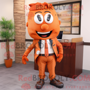 Postava maskota Rust Orange...