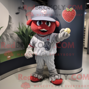 Grå jordbær maskot kostume...