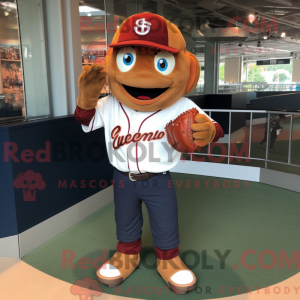 Brown Baseball Glove mascot...