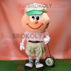 Peach Golf Ball mascot...