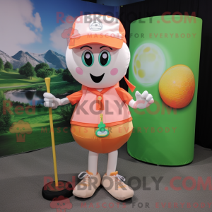 Peach Golf Ball mascot...