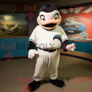 Cream Killer Whale maskot...