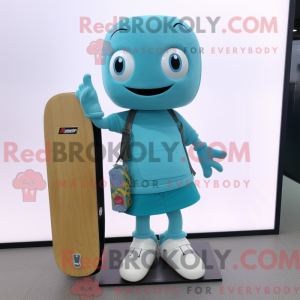 Cyan Skateboard mascot...