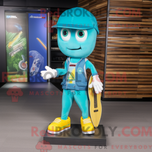 Cyan Skateboard mascot...