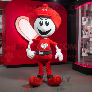 Red Heart mascot costume...