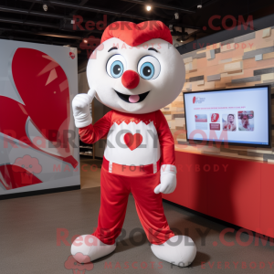 Red Heart mascot costume...