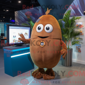 Brown Mango mascot costume...