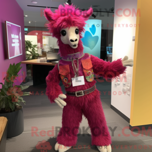 Magenta Llama mascot...