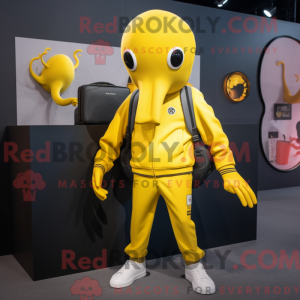 Lemon Yellow Octopus mascot...