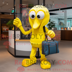 Lemon Yellow Octopus mascot...
