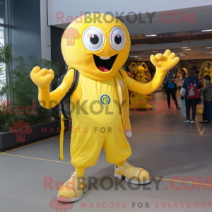 Lemon Yellow Octopus mascot...