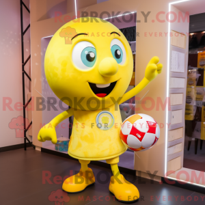 Citroengeel voetbalgoal...