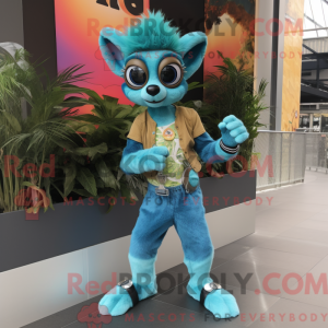 Turquoise Lemur mascot...