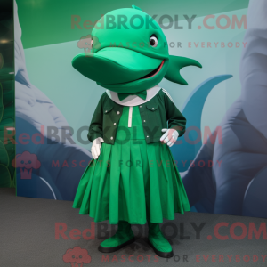 Green Killer Whale mascot...