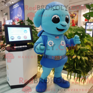 Sky Blue Spinach mascot...