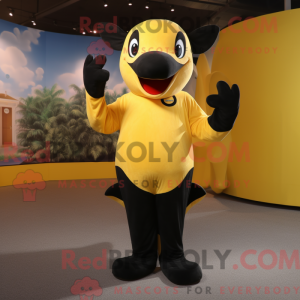 Yellow Killer Whale mascot...