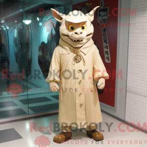 Beige Devil mascot costume...