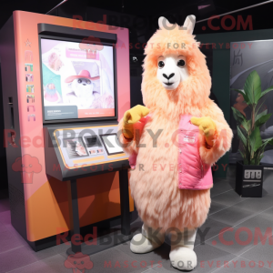 Peach Llama mascot costume...