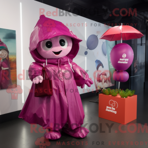 Magenta blomme maskot...