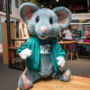 Disfraz de mascota Teal Rat...