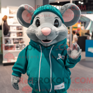 Disfraz de mascota Teal Rat...