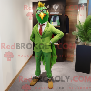 Lime Green Pheasant mascot...