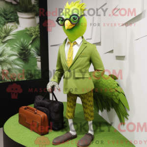 Lime Green Pheasant mascot...