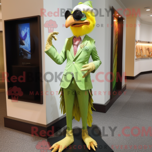 Limegrøn fasan maskot...
