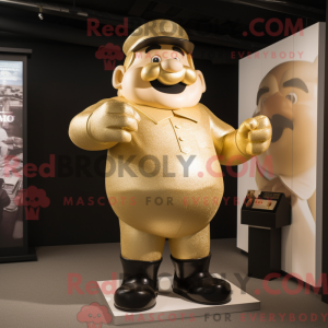 Gold Strongman maskot...