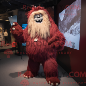 Postava maskota Maroon Yeti...