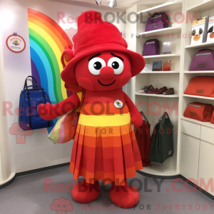 Red Rainbow-mascottekostuum...