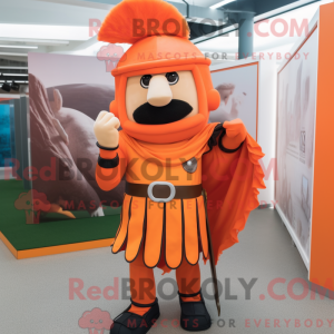 Orange Roman Soldier mascot...