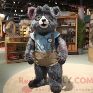 Gray Spectacled Bear mascot...