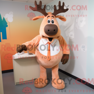 Peach Moose Maskottchen...