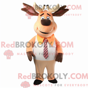 Peach Moose mascot costume...