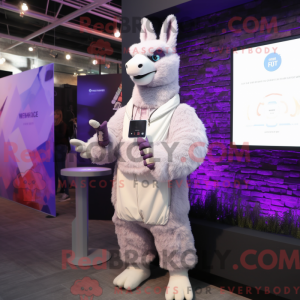 Lavendel Lama maskot...
