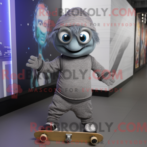 Gray Skateboard mascot...