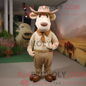 Postava maskota Tan Cow...