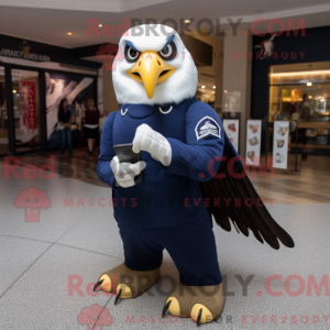 Navy Falcon maskot kostume...