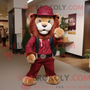 Maroon Tamer Lion maskot...