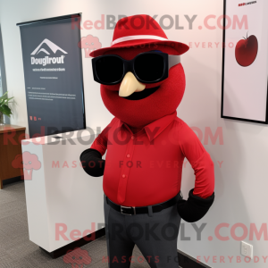 Red Attorney mascot costume...